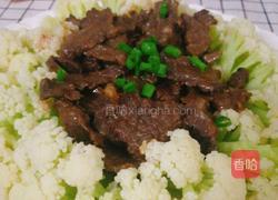 菜花炒牛肉的做法图解4