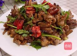 香辣孜然鸡心的做法图解1