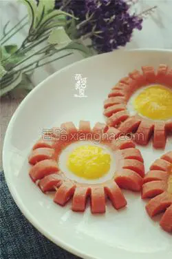 火腿煎蛋：超简单の高颜值花式早餐的做法图解9