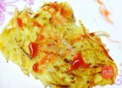 油麦菜土豆丝饼的做法图解5