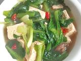 冻豆腐炖小白菜