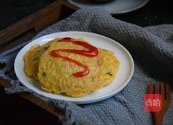 米饭鸡蛋饼的做法图解5