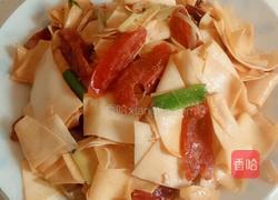腊肠炒豆皮的做法图解8