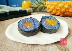 蝶豆花菠萝寿司的做法图解9