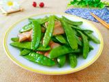五花肉炒荷兰豆