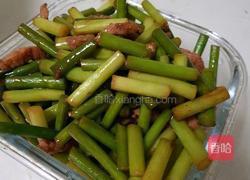 蒜苔炒肉丝的做法图解5