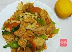 红烧豆腐泡腐竹油菜的做法图解3
