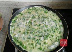 芹菜叶鸡蛋饼的做法图解9