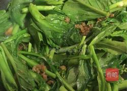 家常肉沫炒菜心的做法图解5