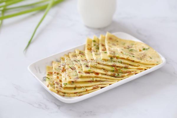 葱花培根鸡蛋饼的做法 菜谱 香哈网