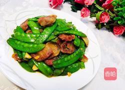 荷兰豆炒香肠的做法图解1