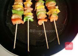 平底锅版彩椒鸡肉串的做法图解8