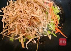 金针菇炒双椒的做法图解3