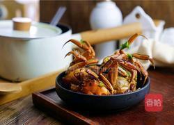 大葱肉段烧大闸蟹的做法图解9