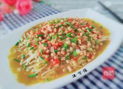 午餐肉蒸金针菇的做法图解7