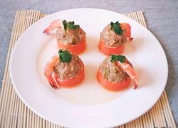 胡萝卜酿鲜虾肉丸