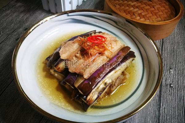 蒸菜 虾酱茄子蒸五花腩的做法 菜谱 香哈网