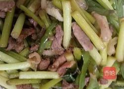 蒜苔青椒炒肉的做法图解3