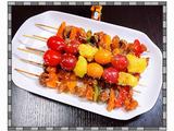 串烧鸡肉果蔬