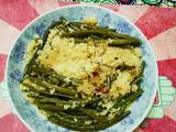 嫩豆角焖黄米饭