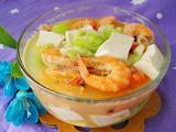 丝瓜鲜虾豆腐羹