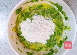 芹菜叶鸡蛋饼的做法图解4