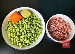 毛豆米炒肉沫的做法图解2
