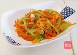 蒜香莴笋胡萝卜丝的做法图解8