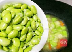 丝瓜毛豆虾米汤的做法图解9