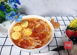 番茄金针菇豆腐汤的做法图解8