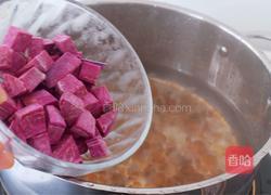 桃胶皂角米雪燕紫薯羹的做法图解7