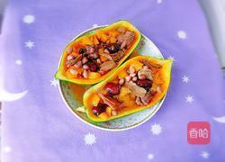 木瓜大脚菌椰汁鸭肉汤的做法图解1