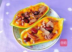 木瓜大脚菌椰汁鸭肉汤的做法图解17