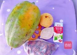 牛奶红枣木瓜炖梨的做法图解2