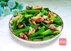 蒜苔炒熟肉的做法图解9