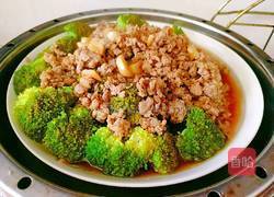 西兰花蒸肉末的做法图解19