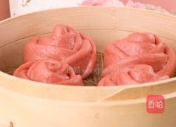 以假乱真的玫瑰馒头给早餐增添一份浪漫的做法图解6