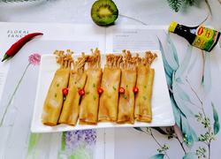 豆皮金针菇卷