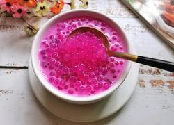 红心火龙果西米露