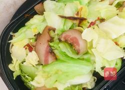 莲花菜炒腊猪脸的做法图解3