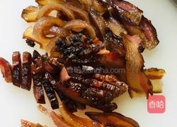青蒜炒腊猪脸的做法图解2