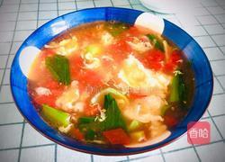 西红柿鸡蛋青菜汤的做法图解10