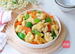 青椒炒花菜的做法图解12