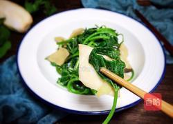杏鲍菇炒苕叶的做法图解9