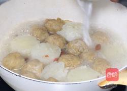 菊花萝卜丸子汤的做法图解8