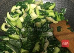 青菜焖平菇的做法图解3