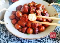 鹌鹑蛋红烧肉的做法图解13