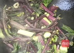 醋溜红菜苔的做法图解4