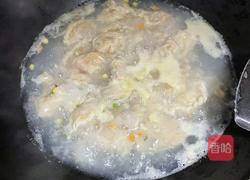 青菜海鲜饺子汤的做法图解3