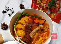 玉米排骨番茄味小火锅的做法图解8
